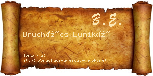 Bruchács Euniké névjegykártya